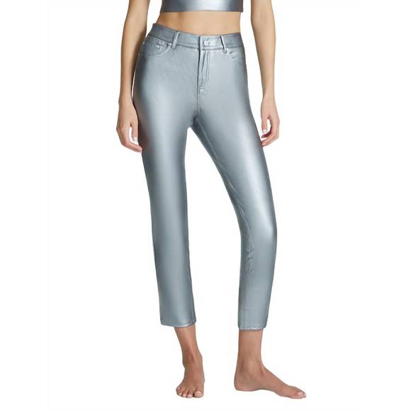 NEW COMMANDO faux leather five pocket pant in platinum - Picture 1 of 2